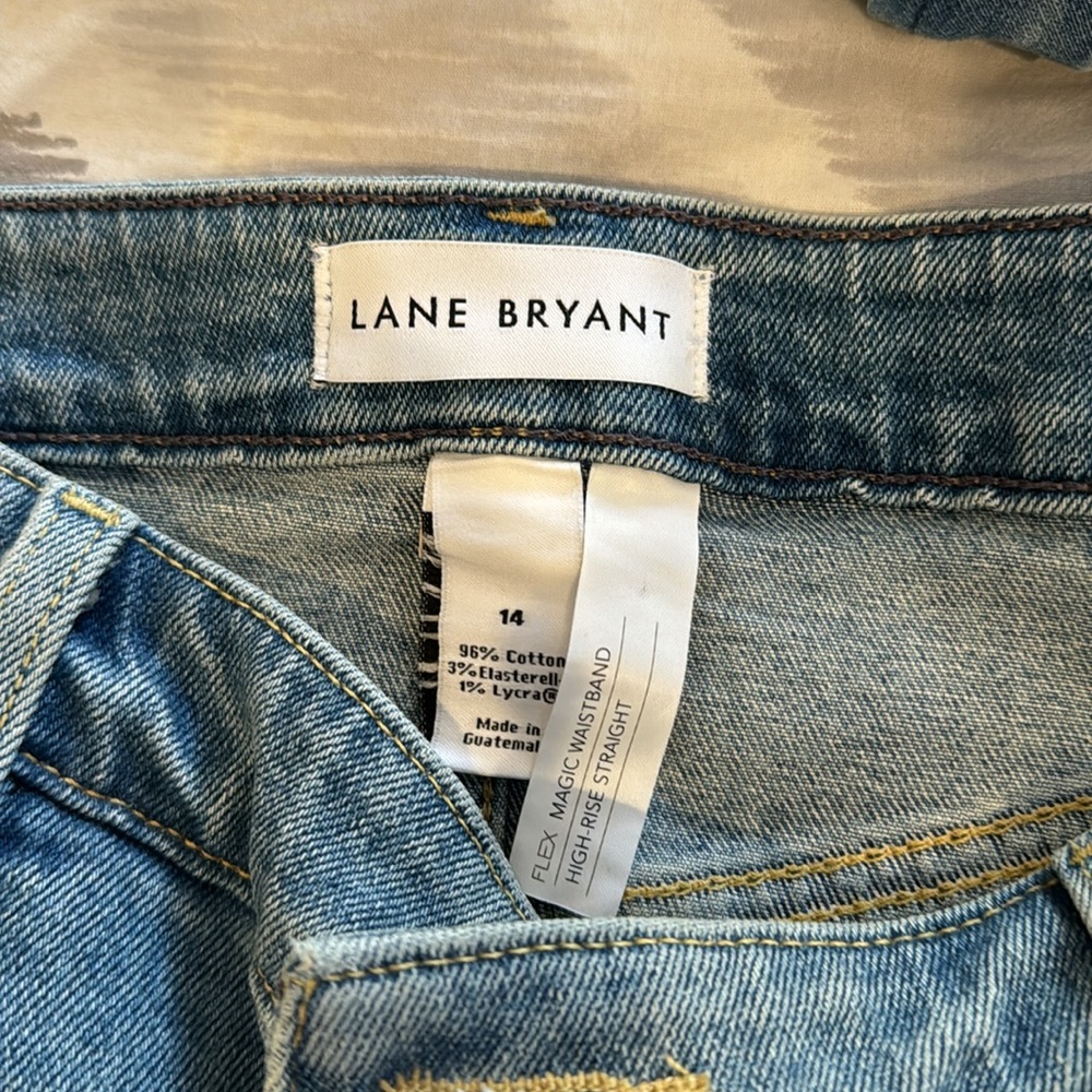 Women Lane Bryant size 14 jeans with rhinestone trim - Picture 3 of 5